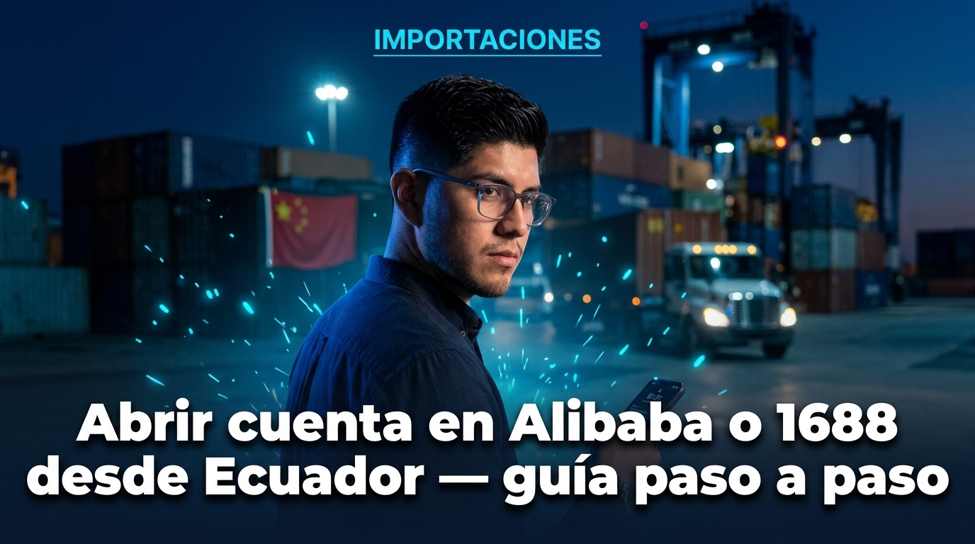 Cómo abrir cuenta en Alibaba o 1688 desde Ecuador: guía paso a paso