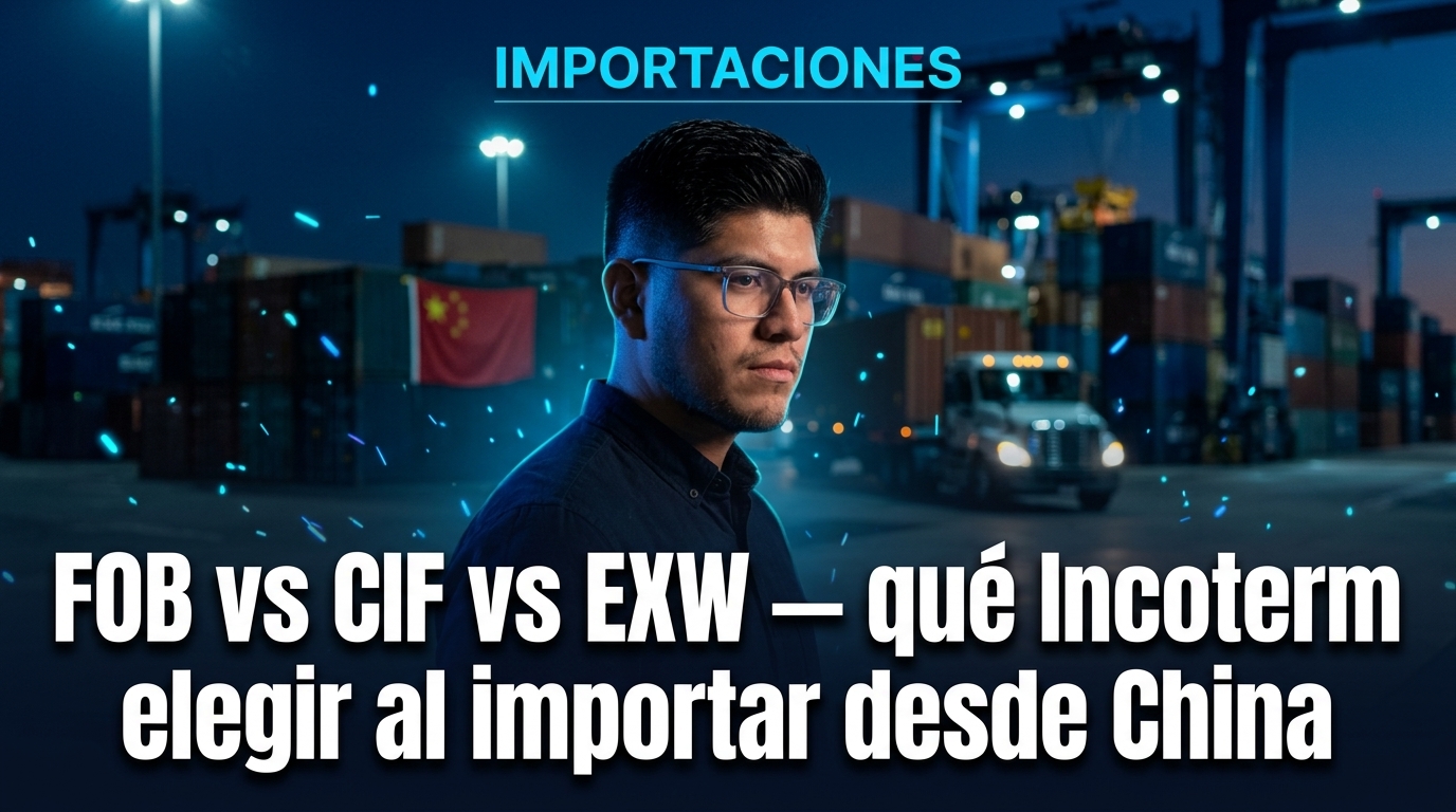 FOB vs CIF vs EXW: qué Incoterm elegir al importar desde China