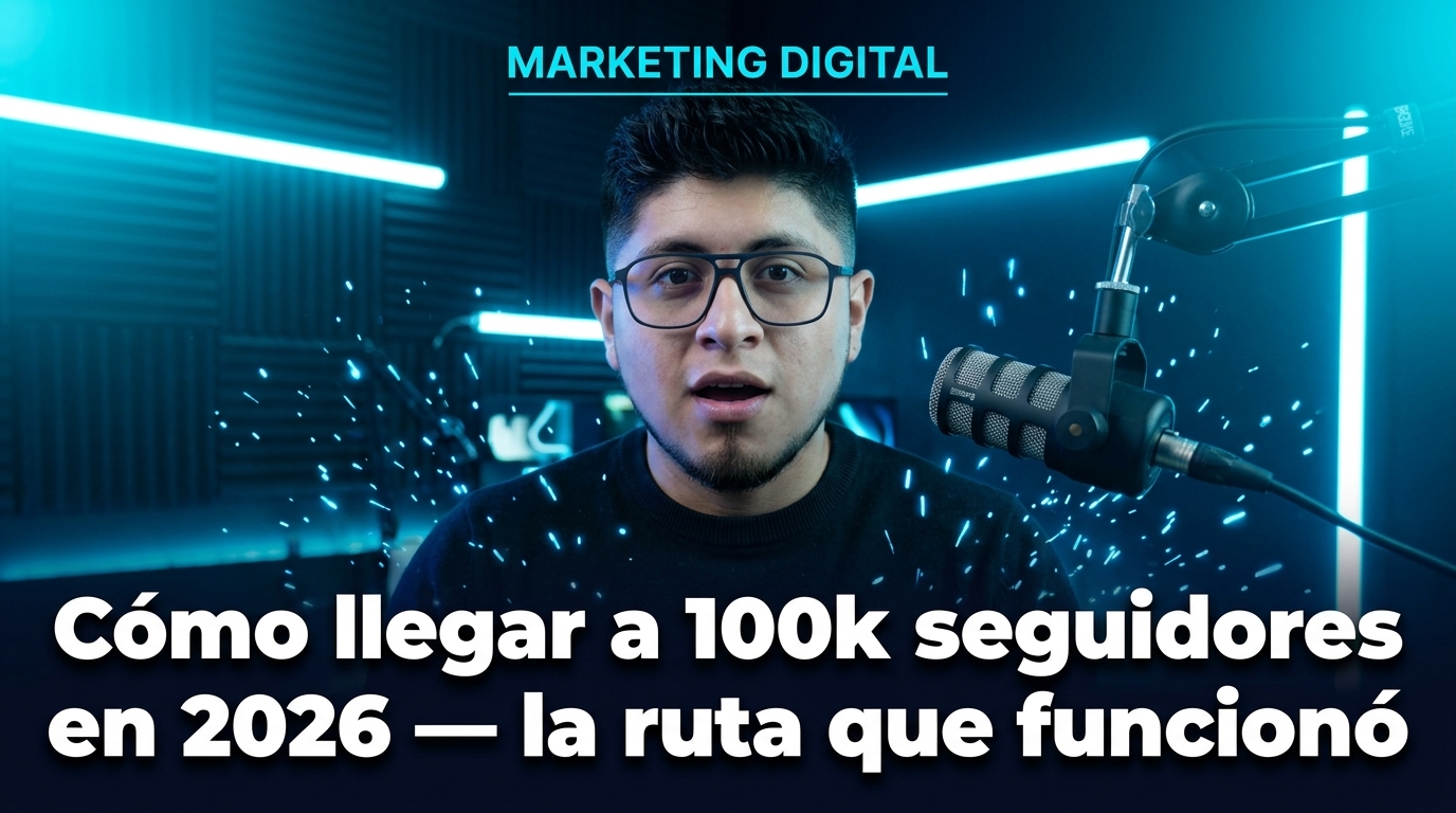 Cómo llegar a 100k seguidores en 2026: la ruta que funcionó